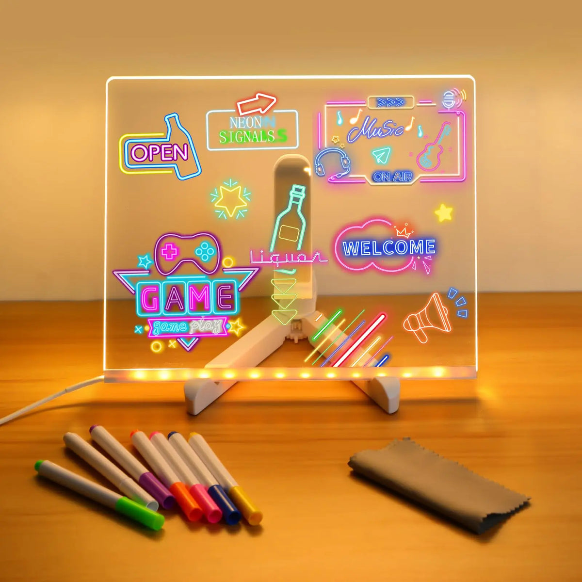 Bright Story Neon Sketch Drawing Board