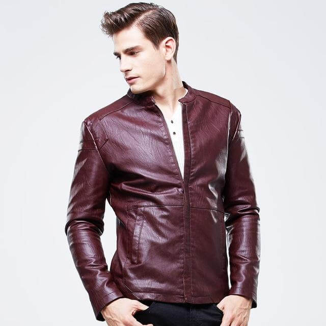 High Quality Luxury Men's PU Leather Jacket