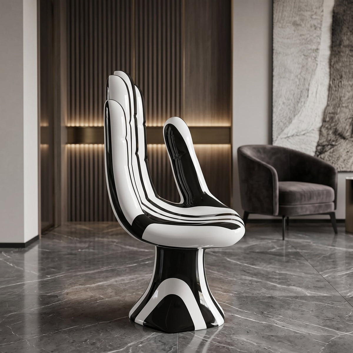 Artistic Hand-Shaped Lounge Chair