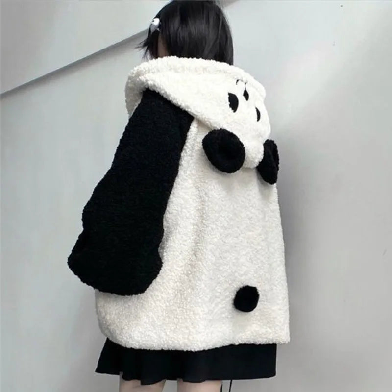 Cute Bear Ear Panda Winter Warm Hoodie
