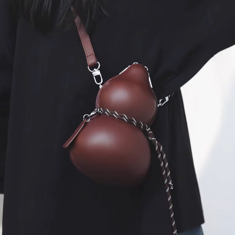 Double-Bubble Sculptural Artistic Crossbody Bag