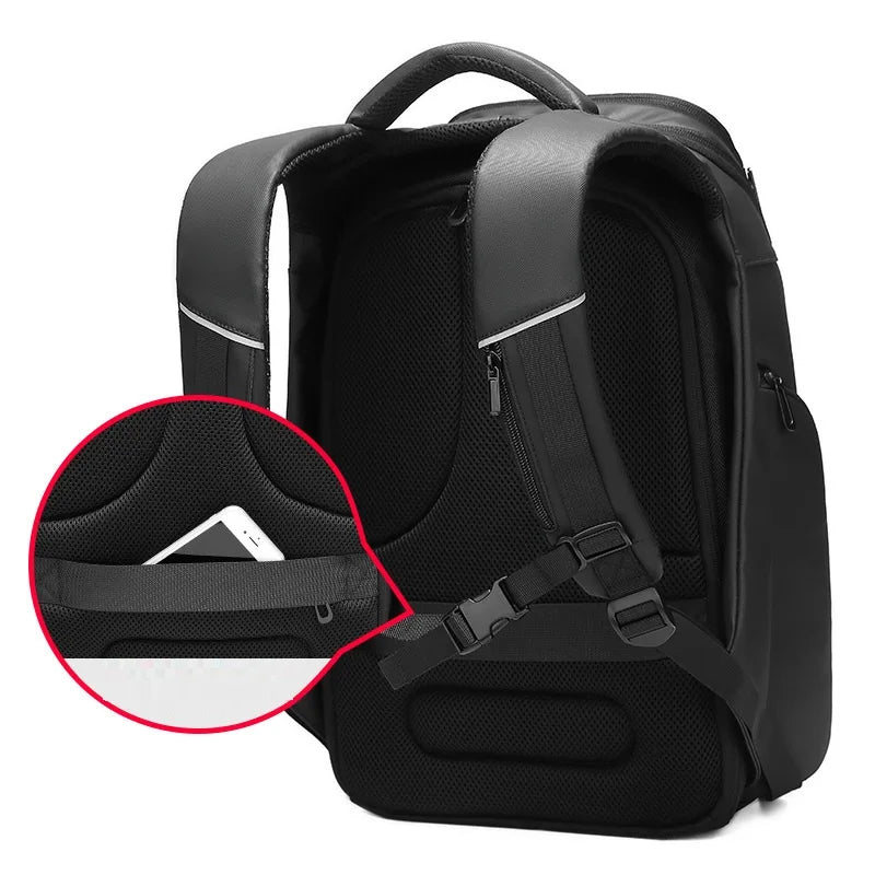 Business Travel RFID Blocking Pocket Multi-Layer Backpack