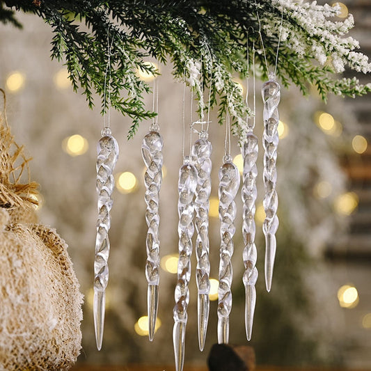 12Pcs Christmas Tree Decoration Artificial Icicles