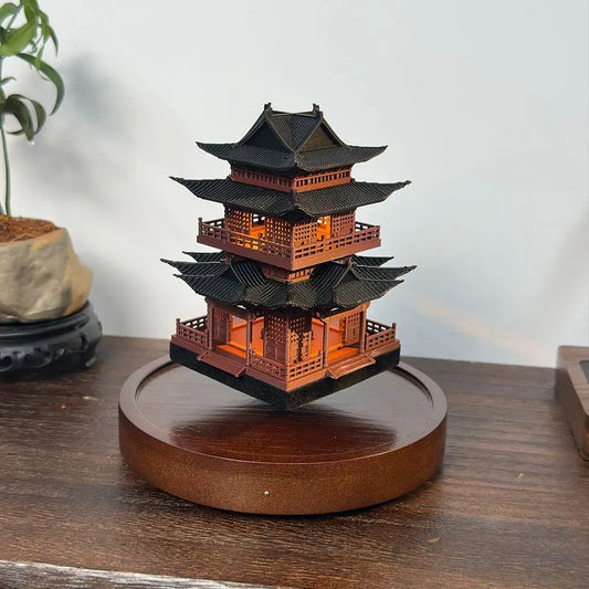 Levitating Pagoda Architectural Desk Decor