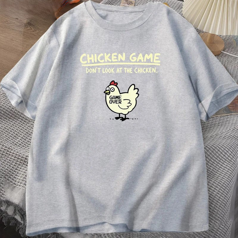 Don't Look At The Chicken Game Funny T-Shirt