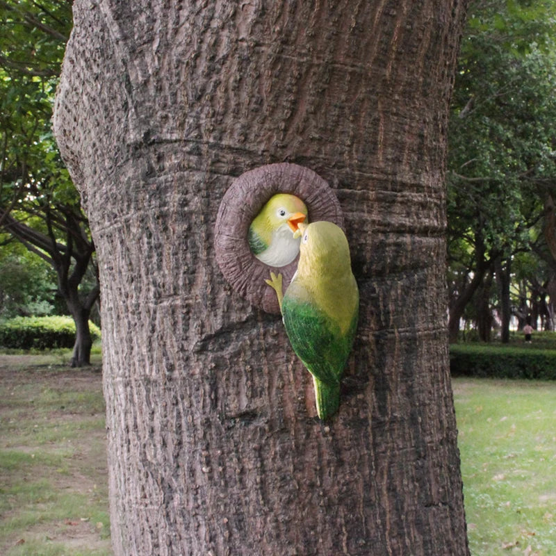 Lovebirds Tree Hug Wall Hanging Decor