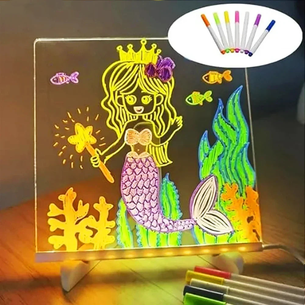 Bright Story Neon Sketch Drawing Board
