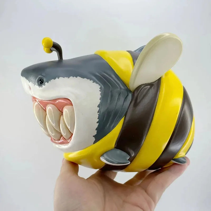 Scary Shark Bee Resin Decor