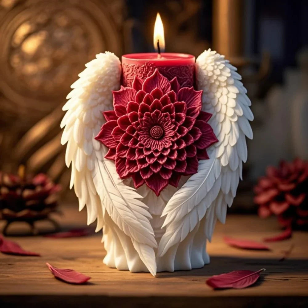 Angel Wing Flower Candle Holder