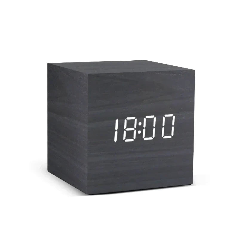 Minimalist Wooden Digital Desktop Alarm Clock