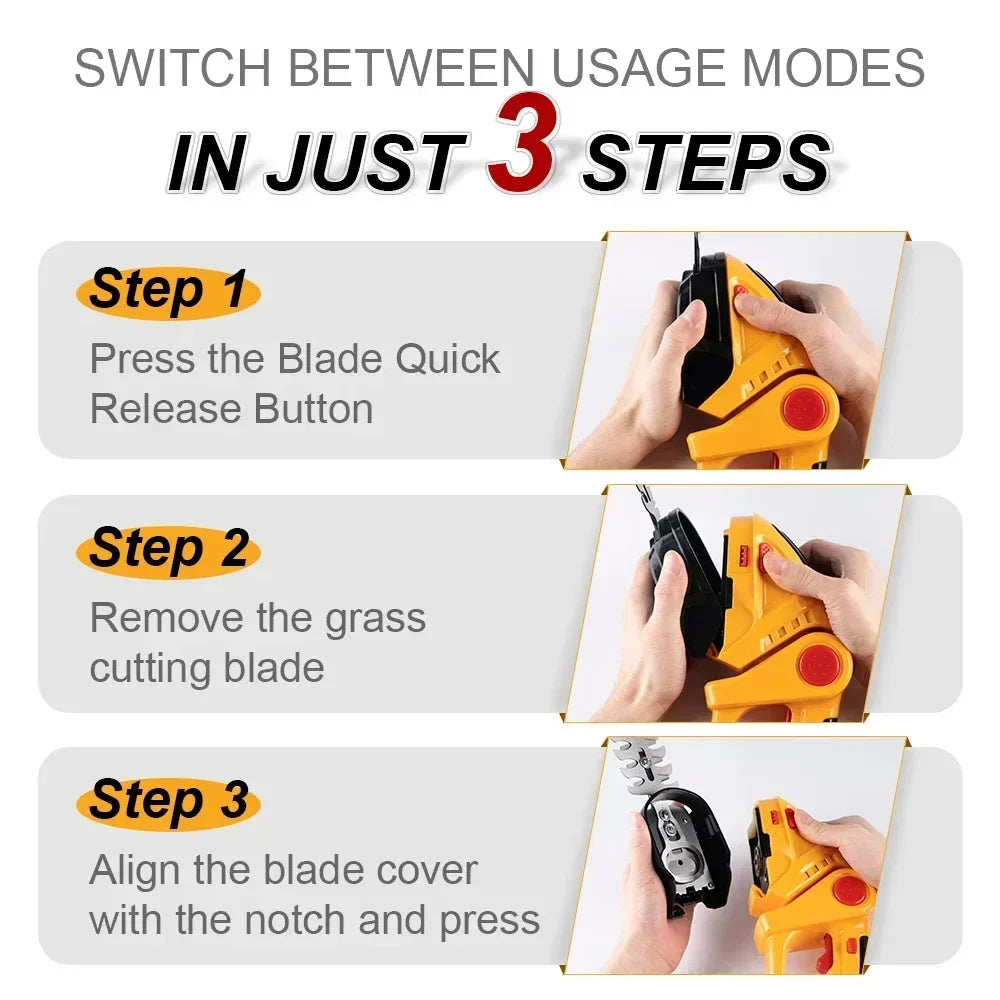 Rapid Trim Cordless Powerful Handheld Mower Tool