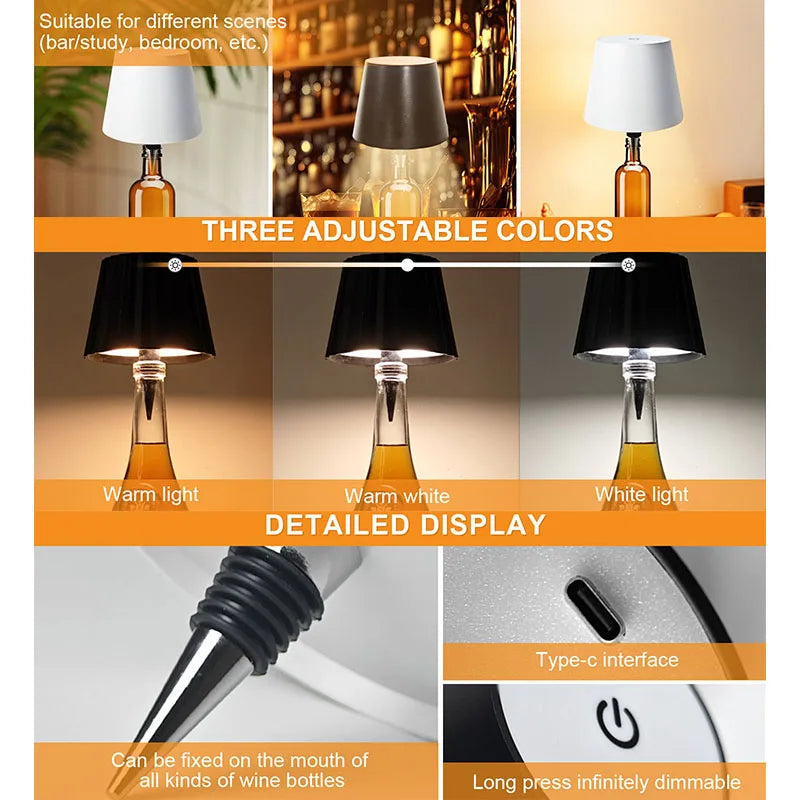 Clip-On Ambient Bottle LED Lamp