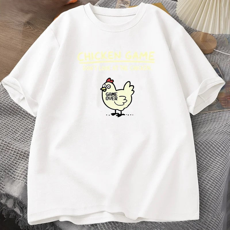 Don't Look At The Chicken Game Funny T-Shirt
