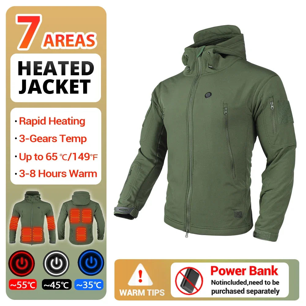 Hooded Heated Winter Camping Jacket