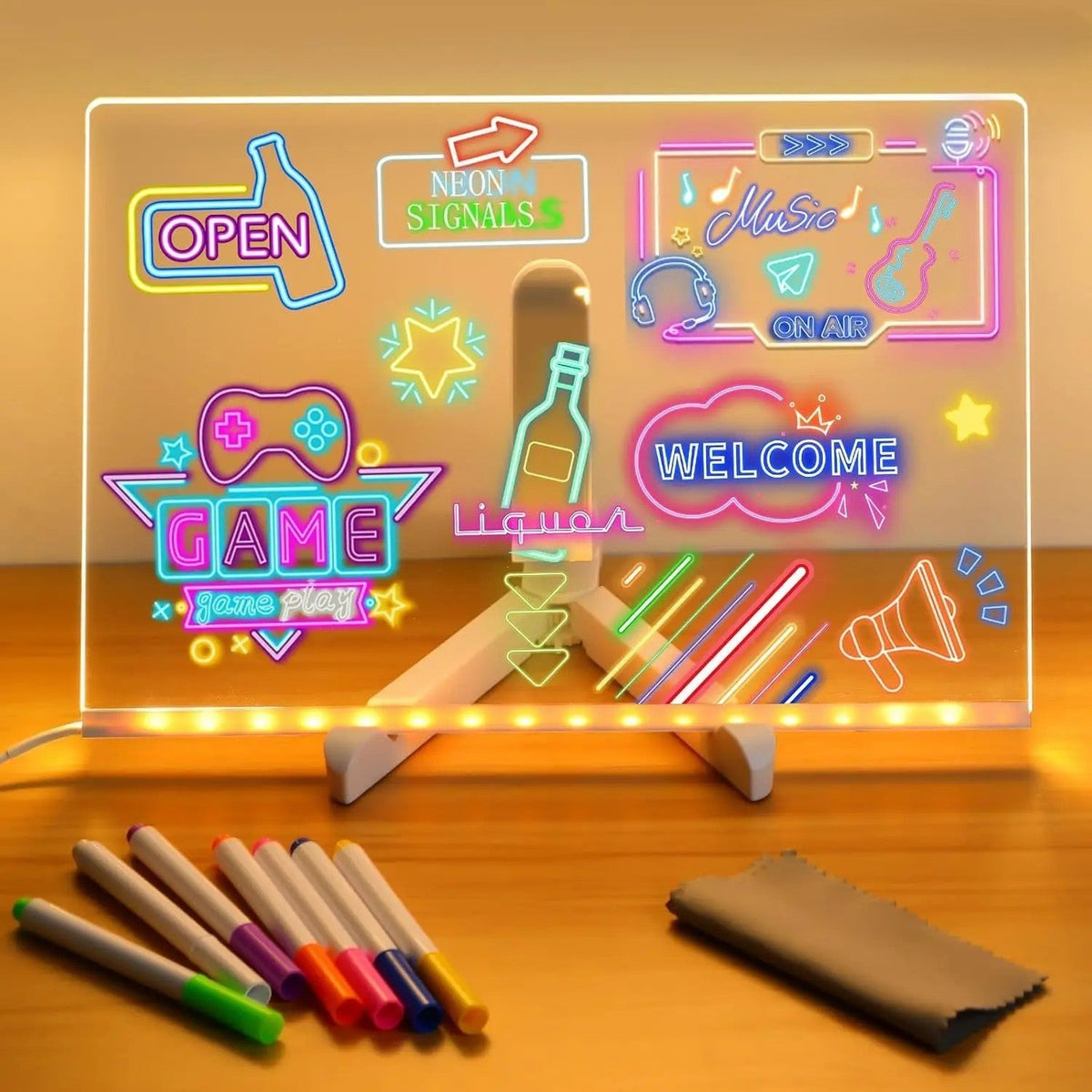 Bright Story Neon Sketch Drawing Board
