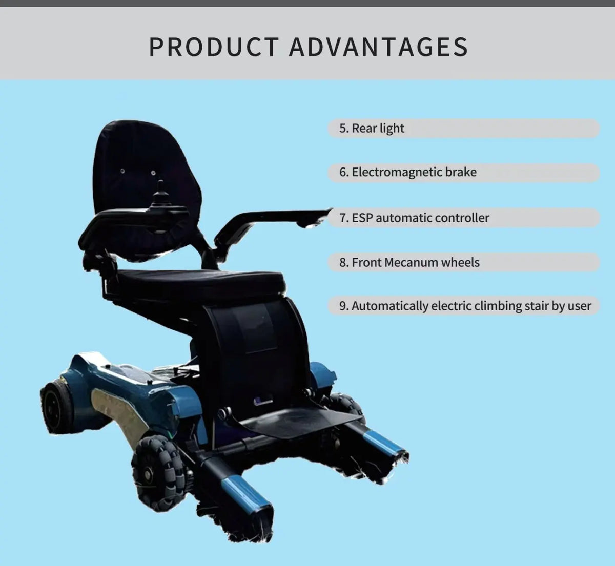 Stair Climber Foldable Electric Wheelchair