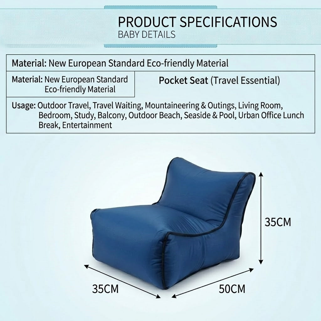 Carry Anywhere Quick Inflatable Mini Lounge Chair