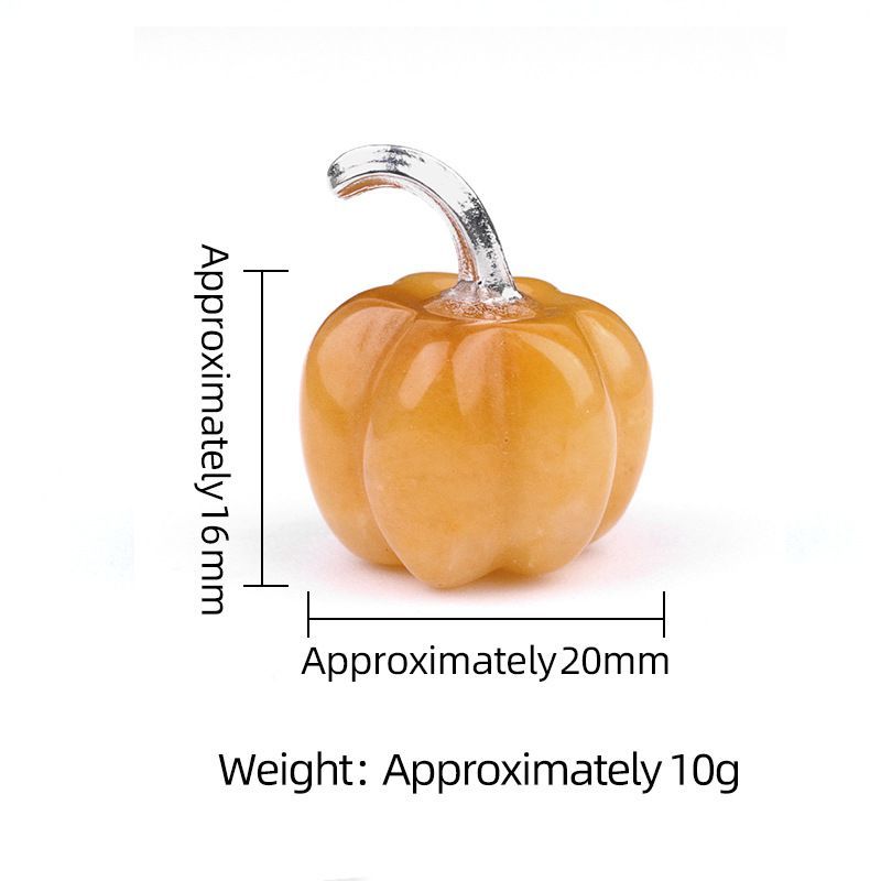 20mm Mini Pumpkin-Shaped Amethyst and Agate Ornament