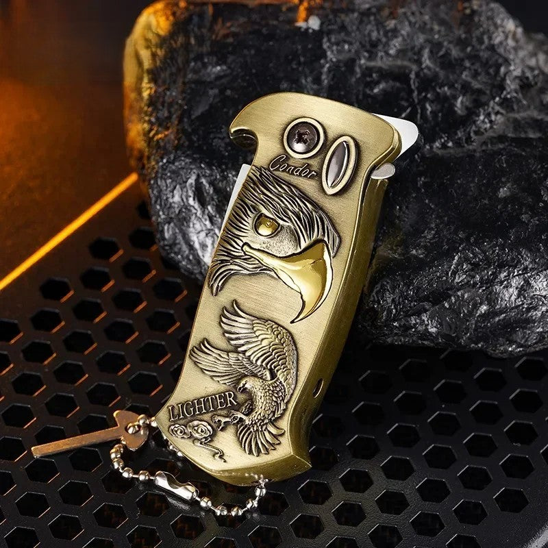 Outdoor Portable Metal Folding Knife Lighter
