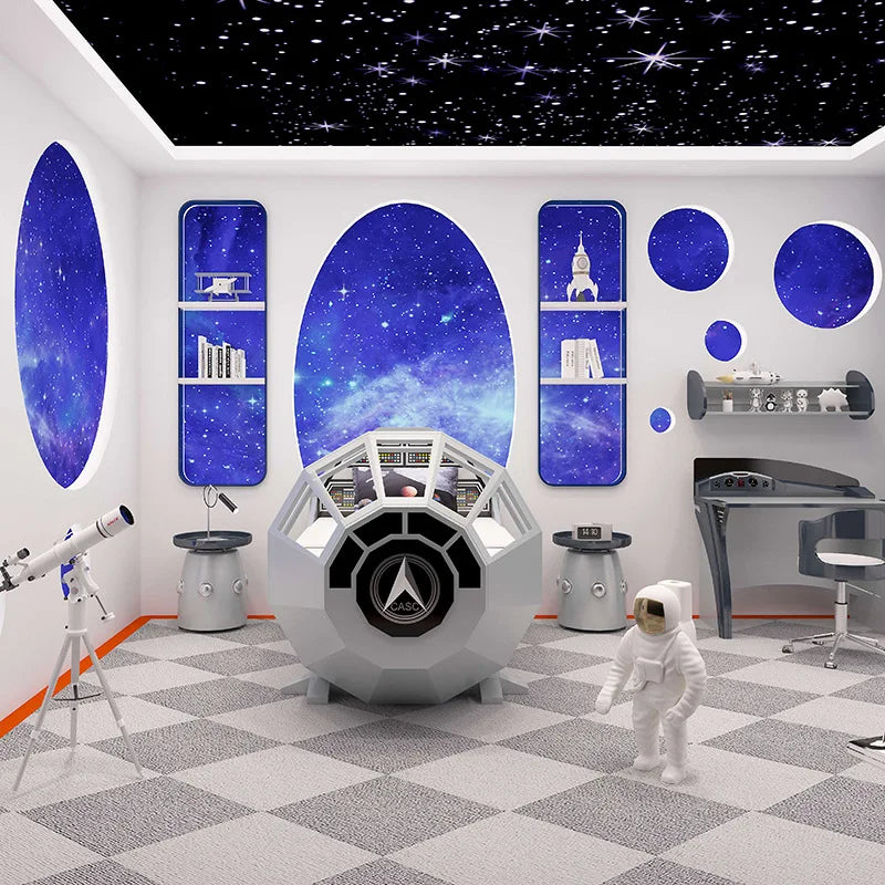 Spaceship Galaxy Adventure Wooden Kids Bed