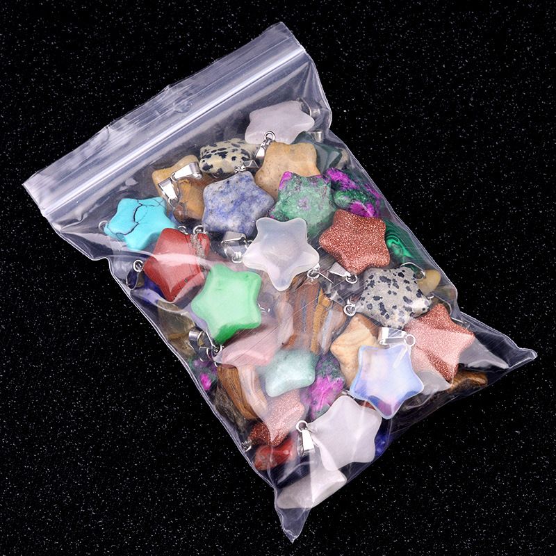 Natural Semi-Precious Stone Star Pendant – DIY Accessory for Earrings and Necklaces