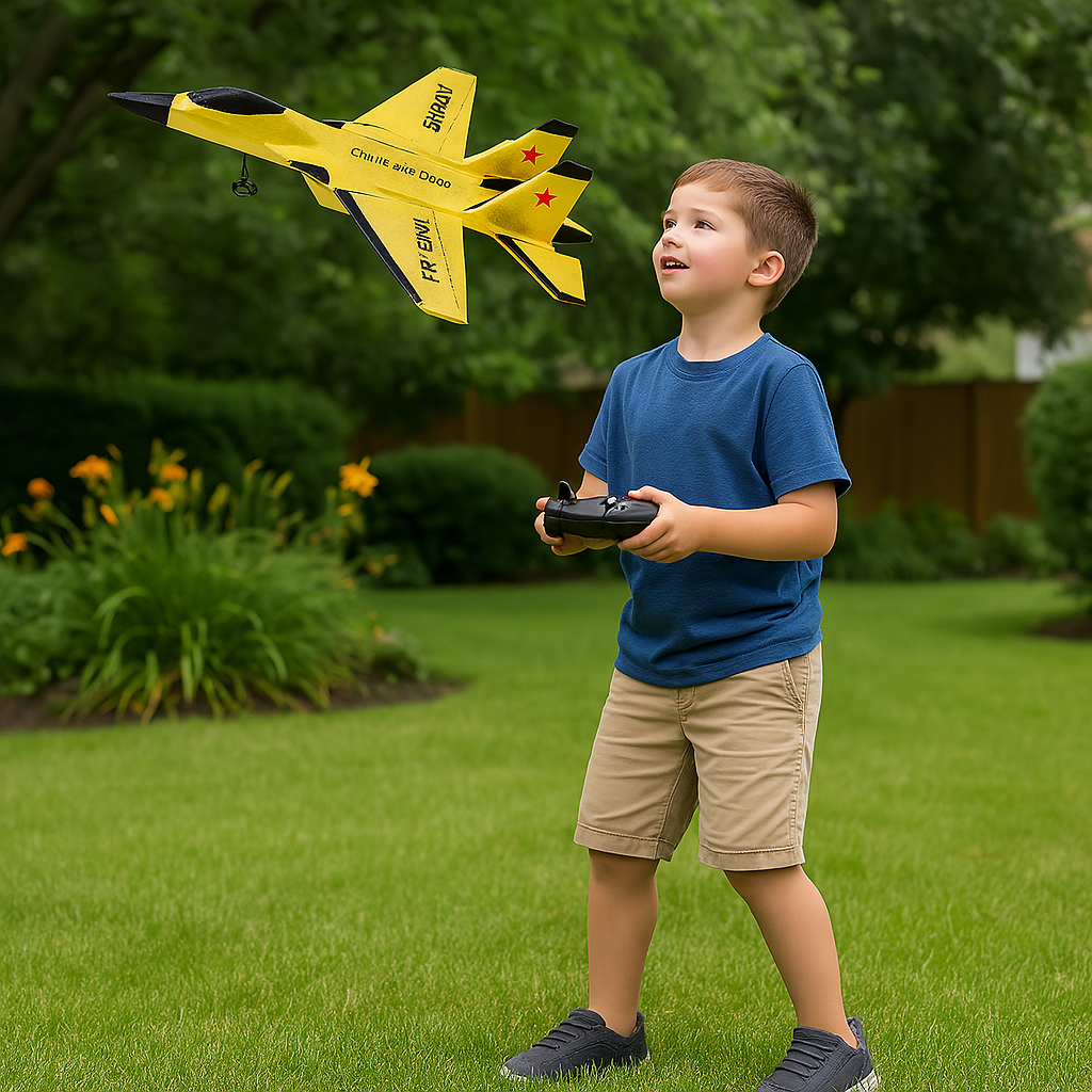 Remote Control Foam Fighter Airplane Toy