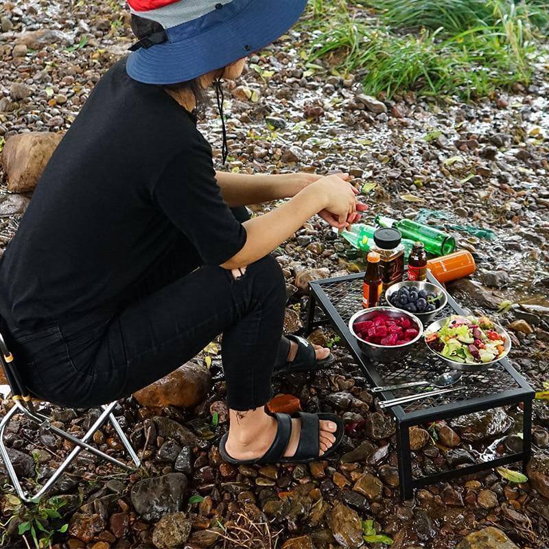 Ultra-light Outdoor Portable Folding Grill Net Table
