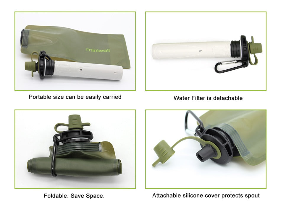 Camping Water Purification Filtered Bottle