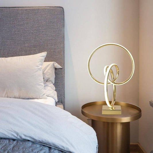 Modern Art Spiral Golden Led Table