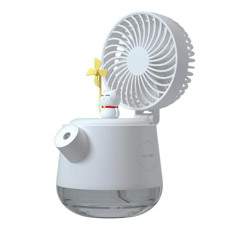 Portable Desktop Night Light Humidifier Fan