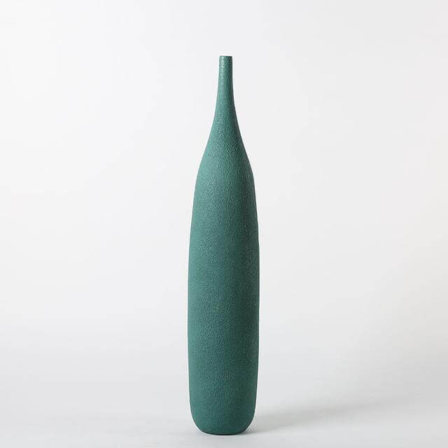 Interior Green Resin Flower Stone Vase for Home Decoration