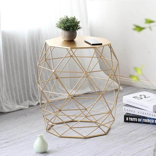 Metal Gold Color End and Side Table