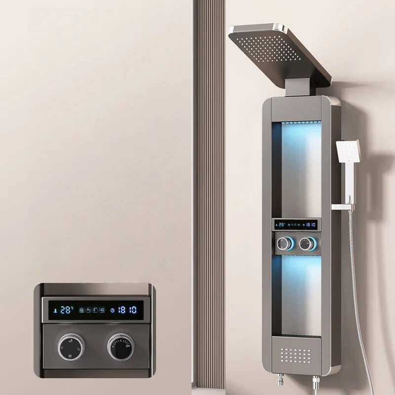 Rainfall Tower Panel Modern Shower Set
